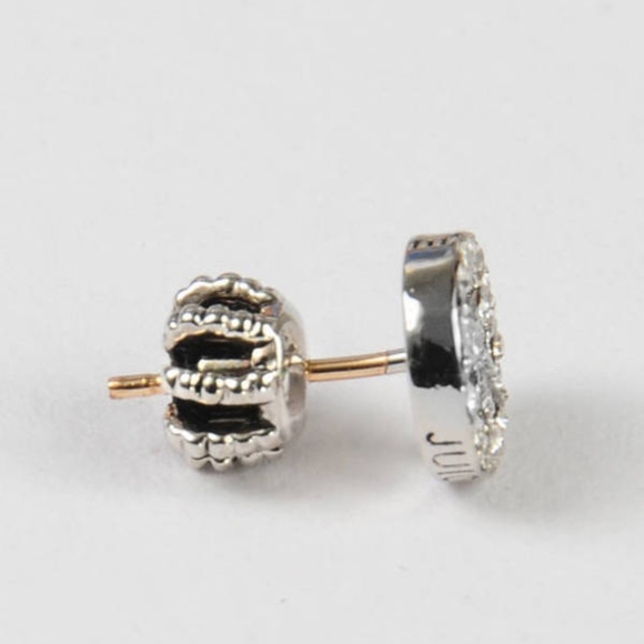 NWT Juicy Couture Peace Sign Pave Stud Earring - Picture 2 of 8